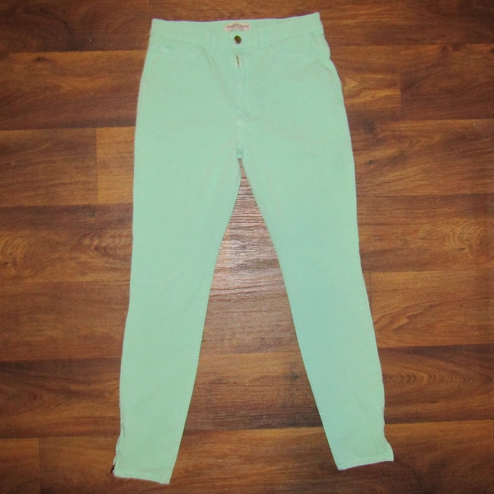 American Apparel Teal Pants Size 30/31 96% Cotton